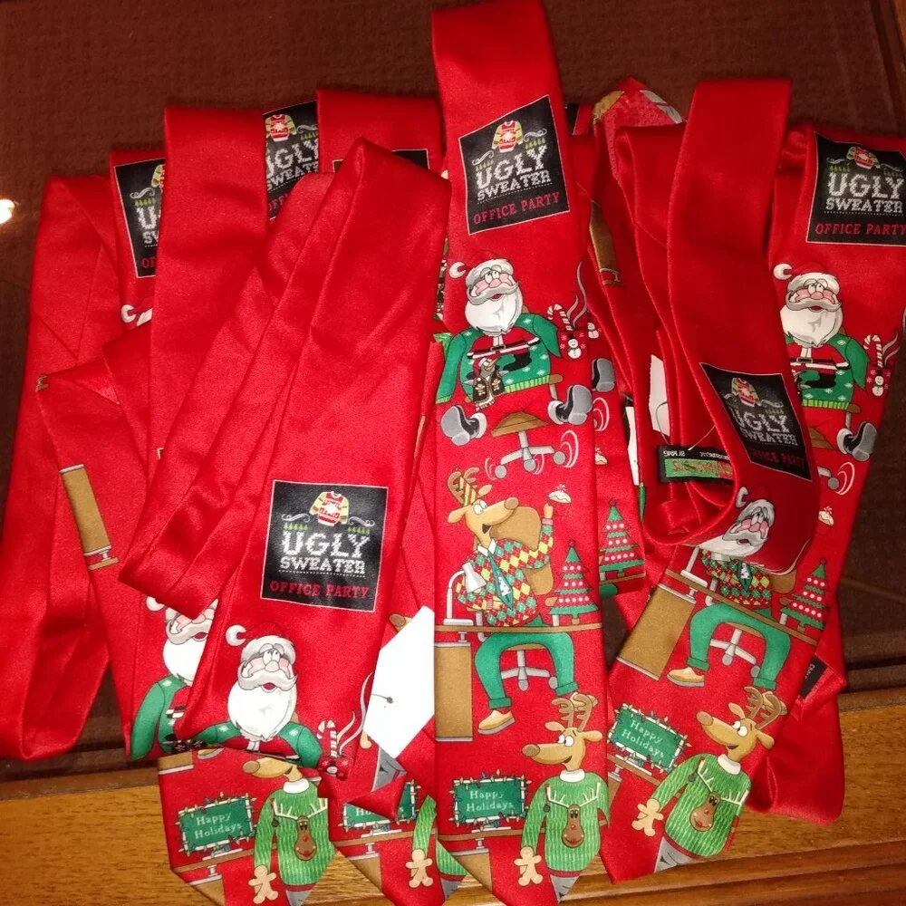 5 Red Ugly Sweater Office Party Ties Hallmark